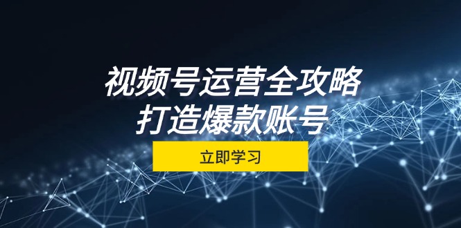 视频号运营全解析 定位成交秘诀 打造爆款攻略-九零创业网