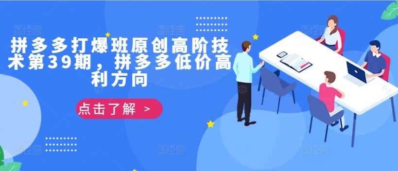 拼多多第39期 揭秘低价高利新策略 高效盈利指南-九零创业网