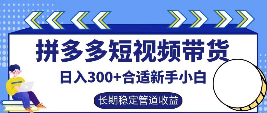 拼多多短视频带货 日赚300+ 实操账户教你轻松上手-九零创业网