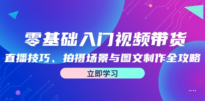 零基础视频带货全教程 直播技巧+拍摄图文攻略速成