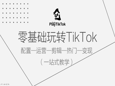 零基础玩转TikTok 运营剪辑热门变现一步到位-九零创业网