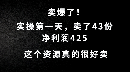 首日大卖43份 净利润425 揭秘热门资源背后的惊人业绩