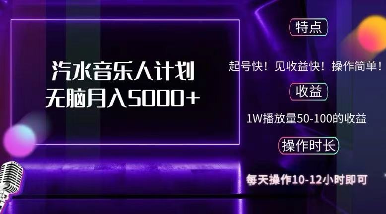 抖音汽水音乐人计划 轻松月入五千+ 音乐梦想变现新途径