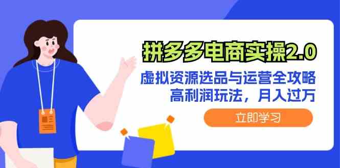 拼多多电商实操2.0 虚拟资源精选 月入过万高利润攻略-九零创业网