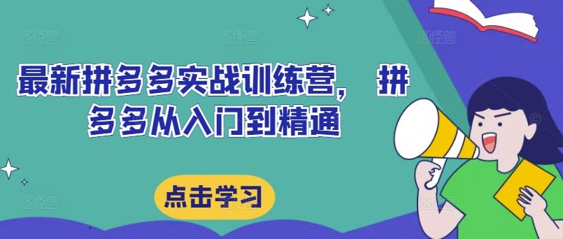 拼多多实战训练营 从入门到精通 一课掌握