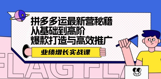 拼多多新营秘籍 业绩增长 爆款打造与高效推广攻略-九零创业网