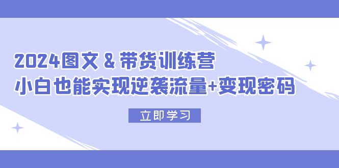 小白逆袭 2024图文带货营 流量变现新攻略-九零创业网