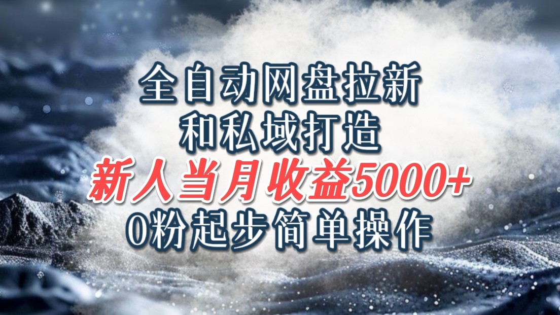 0粉起步 全自动网盘拉新秘籍 月入5000不是梦-九零创业网