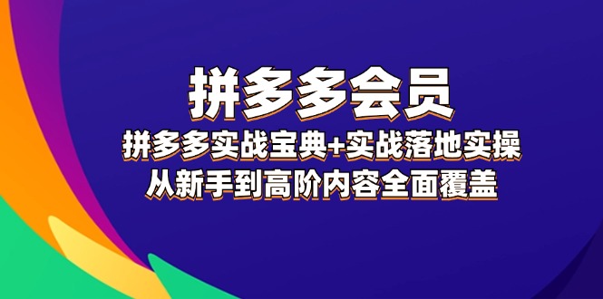 拼多多会员实战指南 新手到高阶 一网打尽