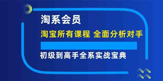 淘系会员全阶攻略 淘宝课程解析 对手分析秘籍-九零创业网