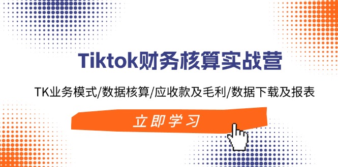 TikTok财务核算实战营 解析TK业务与数据精算-九零创业网