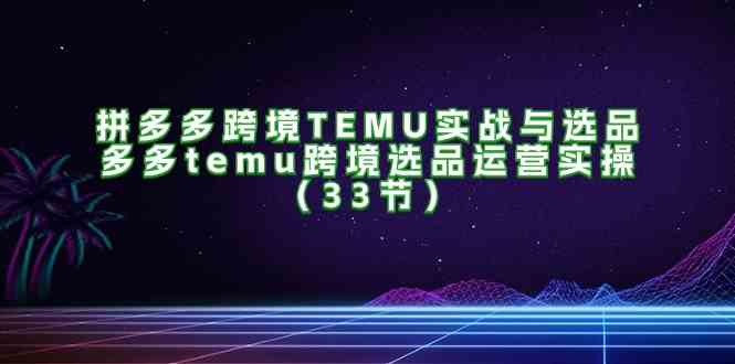 拼多多TEMU跨境选品实战攻略精讲-九零创业网