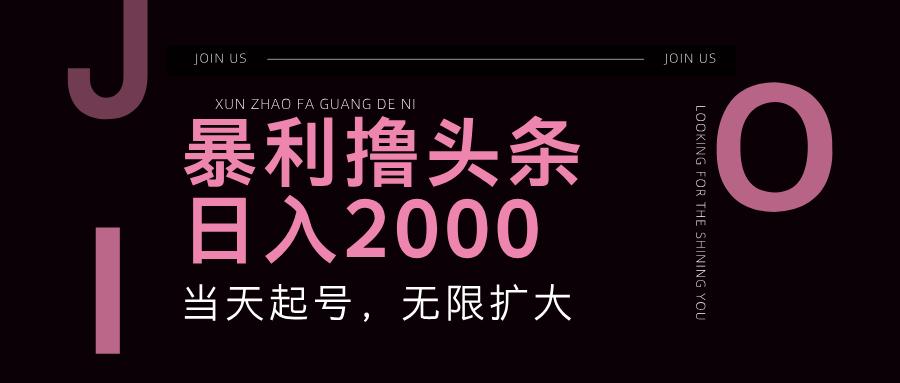 11929期暴力撸头条 单日收益翻倍 无限放大盈利空间-九零创业网