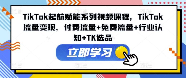 TikTok流量变现攻略 付费+免费流量 行业洞察选品术
