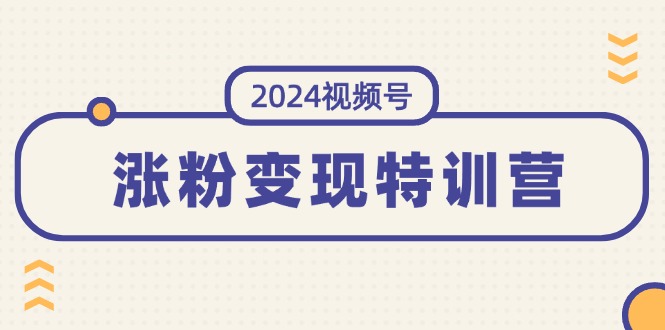 2024视频号涨粉变现特训营 10节课解锁涨粉变现秘籍-九零创业网