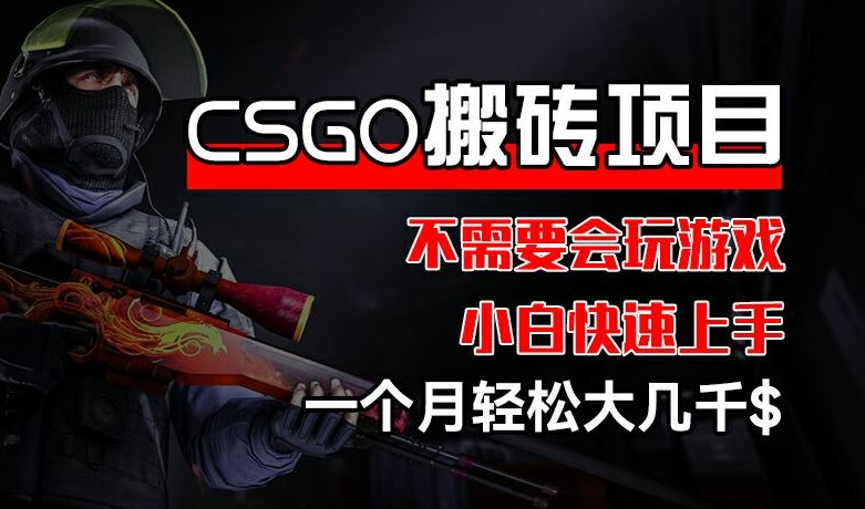 CSGO装备搬砖新玩法 小白轻松月入几千