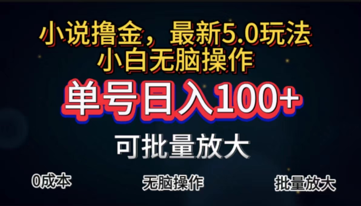 11651期撸金小说 小白日赚百元 全自动操作轻松入门-九零创业网