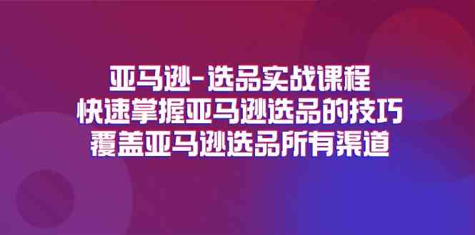 亚马逊选品秘籍 全渠道实战速成攻略