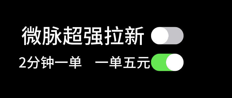 微脉拉新狂潮 两分钟轻松赚5元 小白也能轻松上手-九零创业网