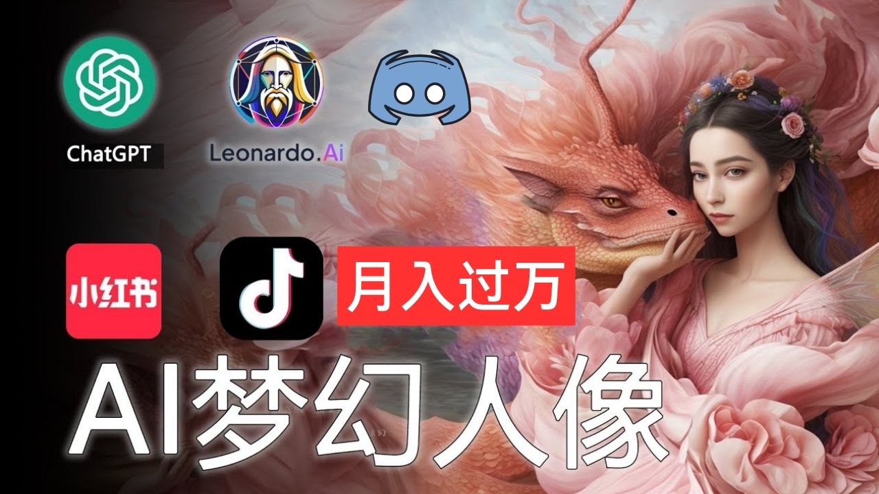 AI摄影梦幻人像 小白也能月入过万的神奇秘诀-九零创业网