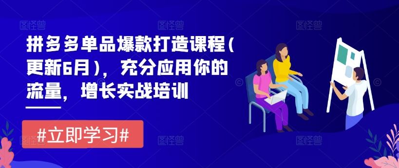 拼多多爆款打造实战课程 流量倍增 爆款速成秘籍-九零创业网