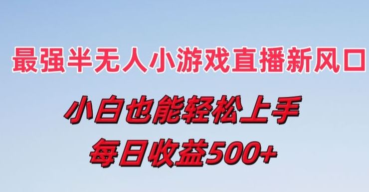 半无人直播新风口 小白日赚5金 轻松入门揭秘