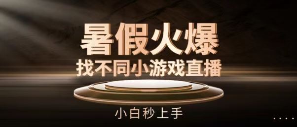 暑假热门 找不同 直播 小白轻松驾驭-九零创业网