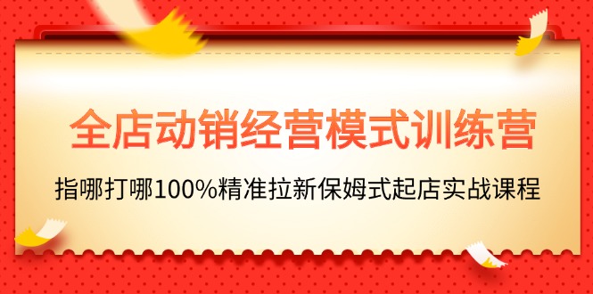 全店动销训练营 精准拉新 保姆式开店实战攻略