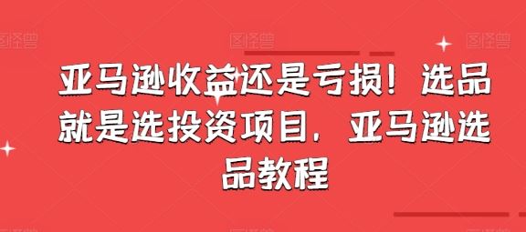 亚马逊选品攻略 精准投资 赢在起跑线-九零创业网
