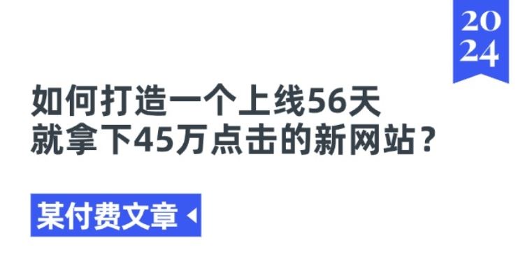 56天破45万点击 揭秘新网站快速崛起秘诀-九零创业网