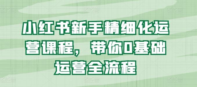 从零开始 小红书运营全攻略 一步到位-九零创业网