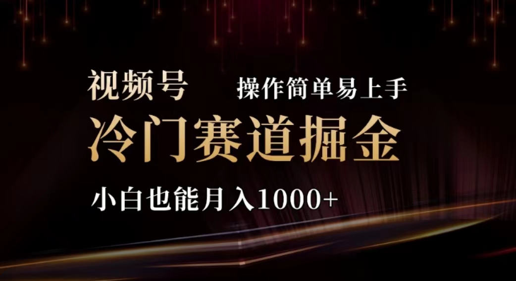 小白轻松入门 视频号冷门赛道月入千+-九零创业网