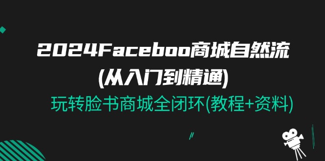 2024Facebook商城实战指南 精通自然流 全闭环运营秘籍