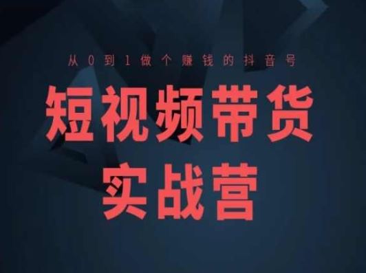 从零起步 抖音高阶带货营 打造爆款赚钱号-九零创业网