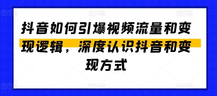 抖音流量引爆与变现秘诀深度解析