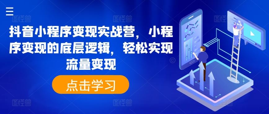 抖音小程序变现营 揭秘流量变现底层逻辑 轻松变现