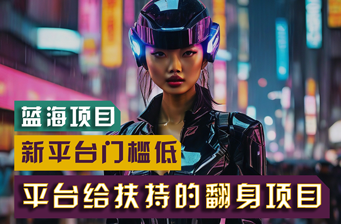 小白轻松上手 蓝海项目日赚500+ 翻身新平台-九零创业网