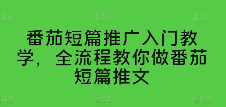 番茄推文速成指南 20步打造爆款短篇-九零创业网