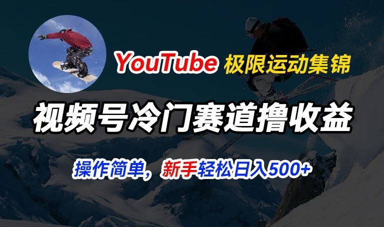 视频号冷门赛道 YouTube极限运动搬运 日入5千 轻松起号