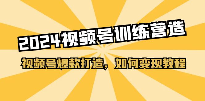 2024视频号爆款秘籍 20节课变现攻略-九零创业网