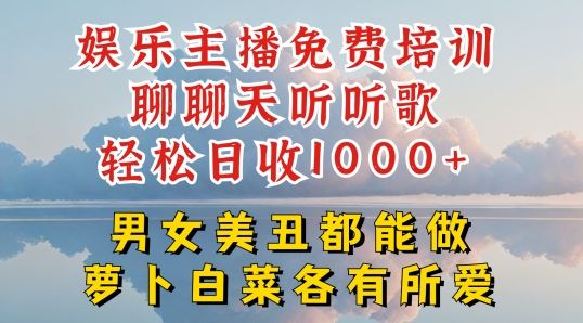 娱乐主播免费培训 轻松日入过千 颜值不限 各取所需-九零创业网