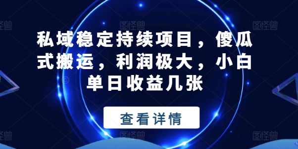 私域项目傻瓜操作 小白日赚惊人收益揭秘