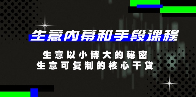 揭秘生意制胜术 小投资大回报秘籍-九零创业网