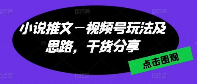 小说推文视频号攻略 爆款玩法与创意思路揭秘-九零创业网