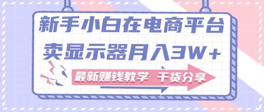 小白月入3W+ 电商显示器赚钱攻略大揭秘-九零创业网