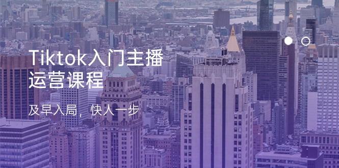 TikTok主播速成课 抢跑新风口 11节掌握直播秘籍-九零创业网