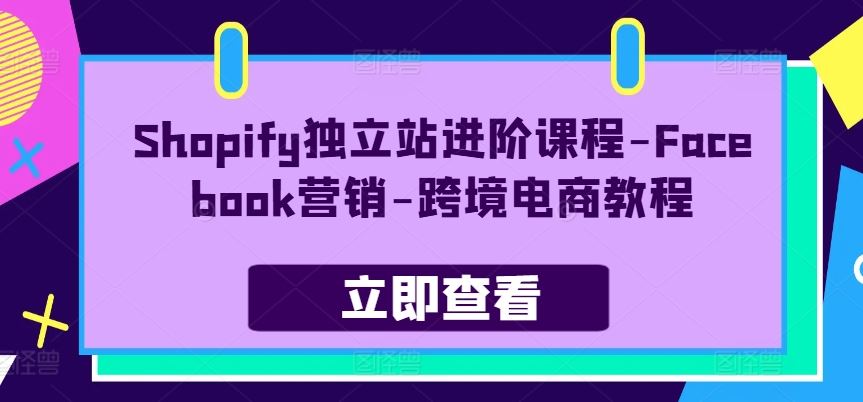 Shopify跨境电商秘籍 Facebook营销攻略 打造爆款店铺-九零创业网