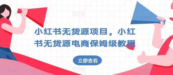 小红书无货源电商全攻略 保姆级教程揭秘