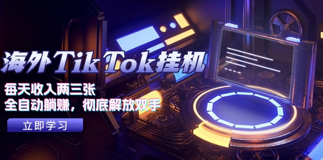TikTok海外挂机 日赚两三单 全自动躺赢-九零创业网
