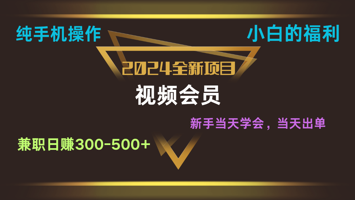 影视会员兼职 手机操作日赚500 800 小白轻松上手-九零创业网